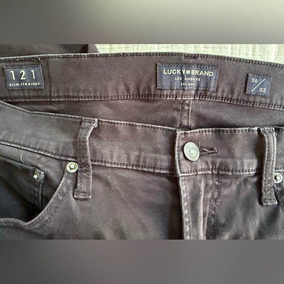 Lucky Brand 121 Slim Straight Men’s Jeans Black W36 L32 - Picture 11 of 16